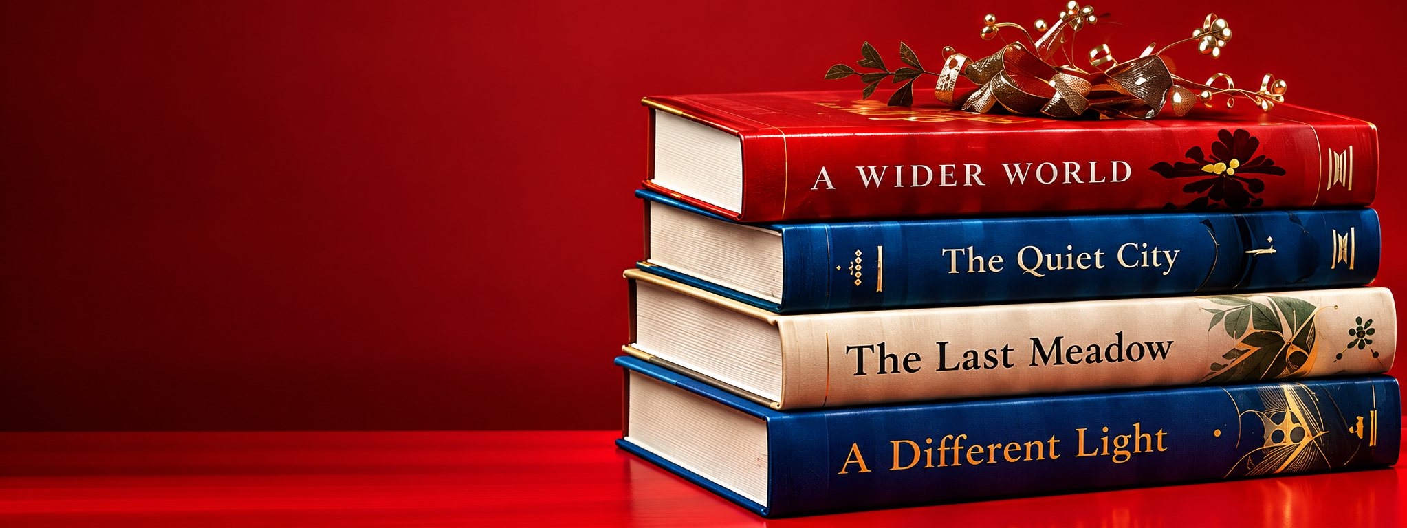 Stack of fiction books